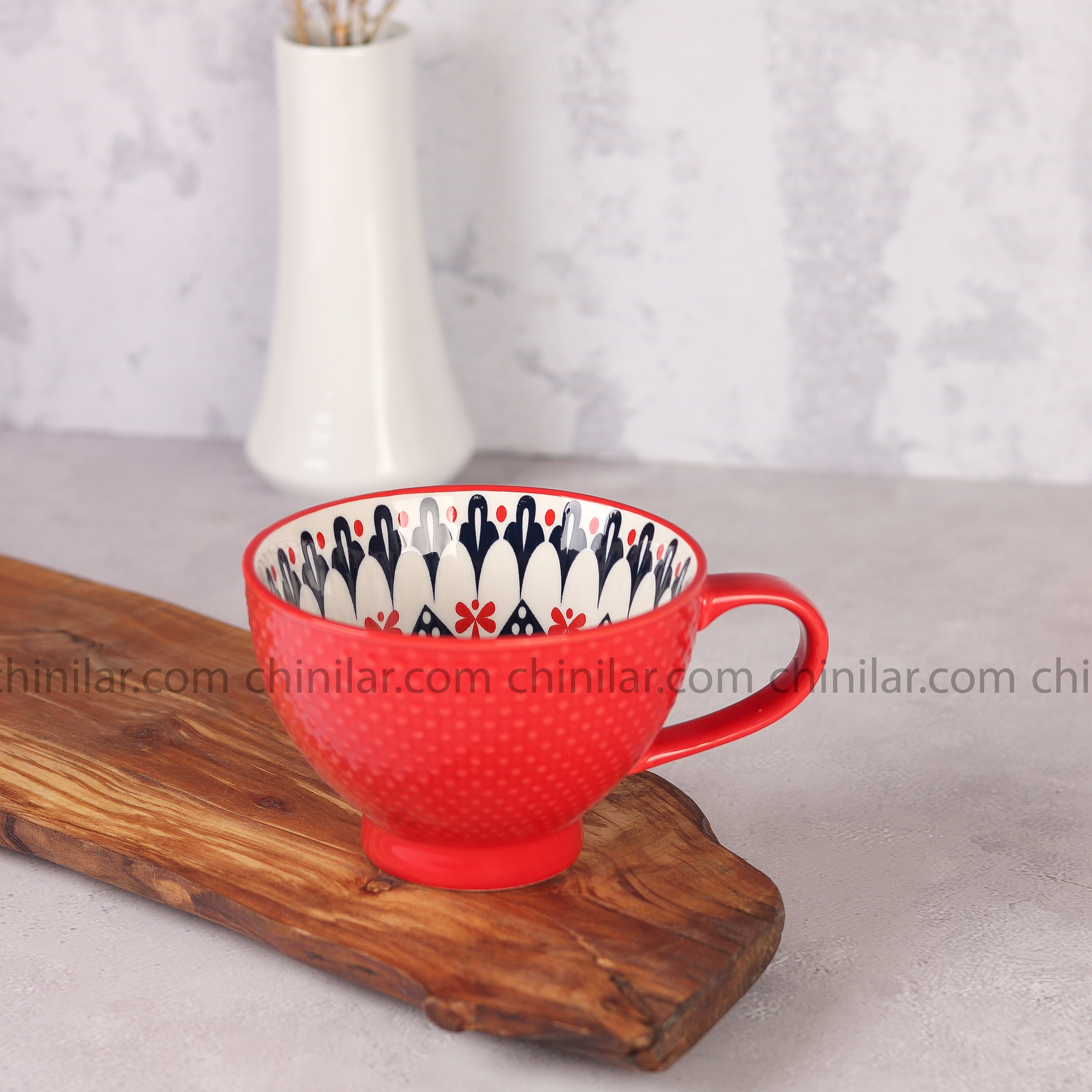 فنجان لته خوری دنی هوم رنگ قرمز