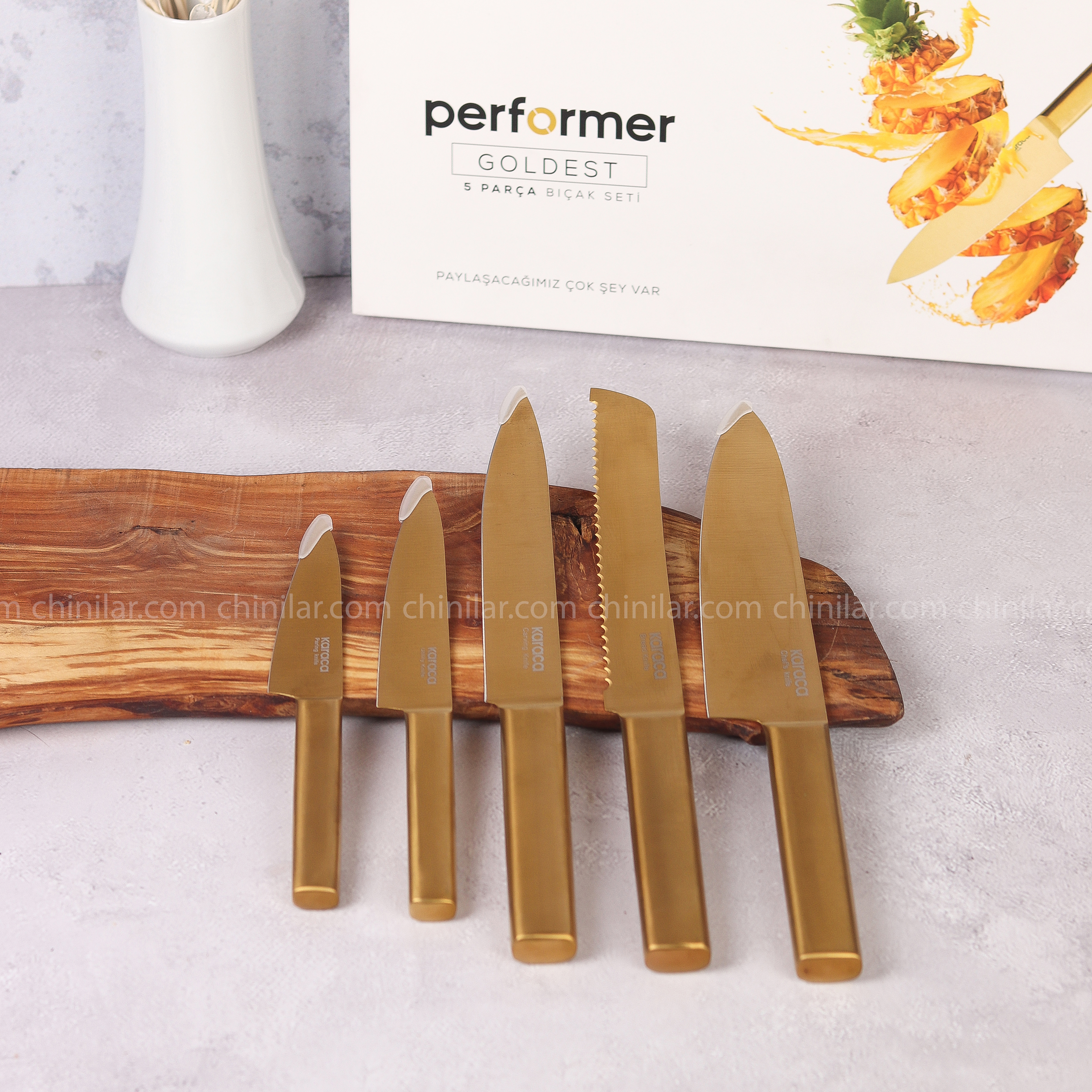 سرویس چاقو5 تایی کاراجا مدل گلدست