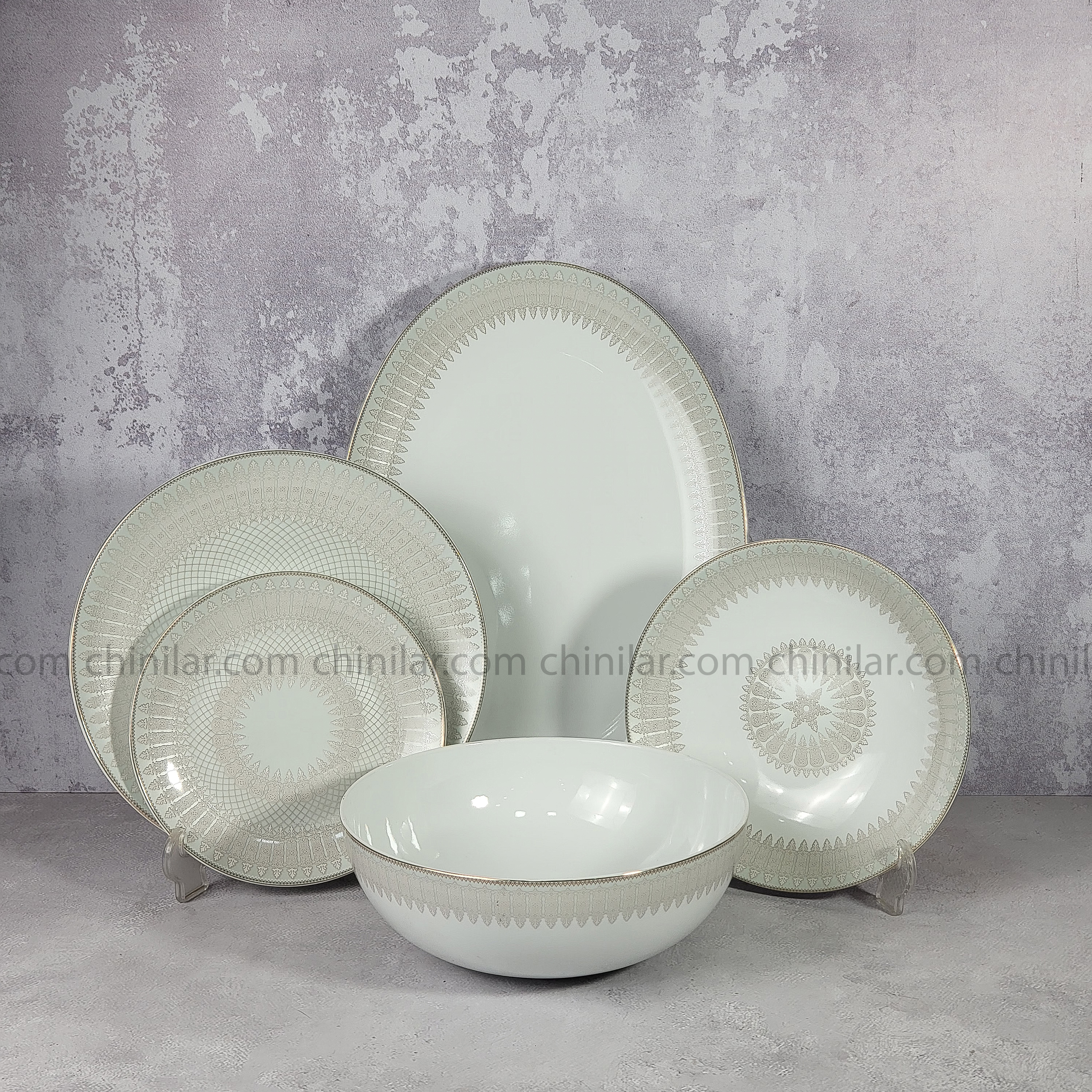 سرویس چینی 6 نفره 20 پارچه طرح غزل لورین