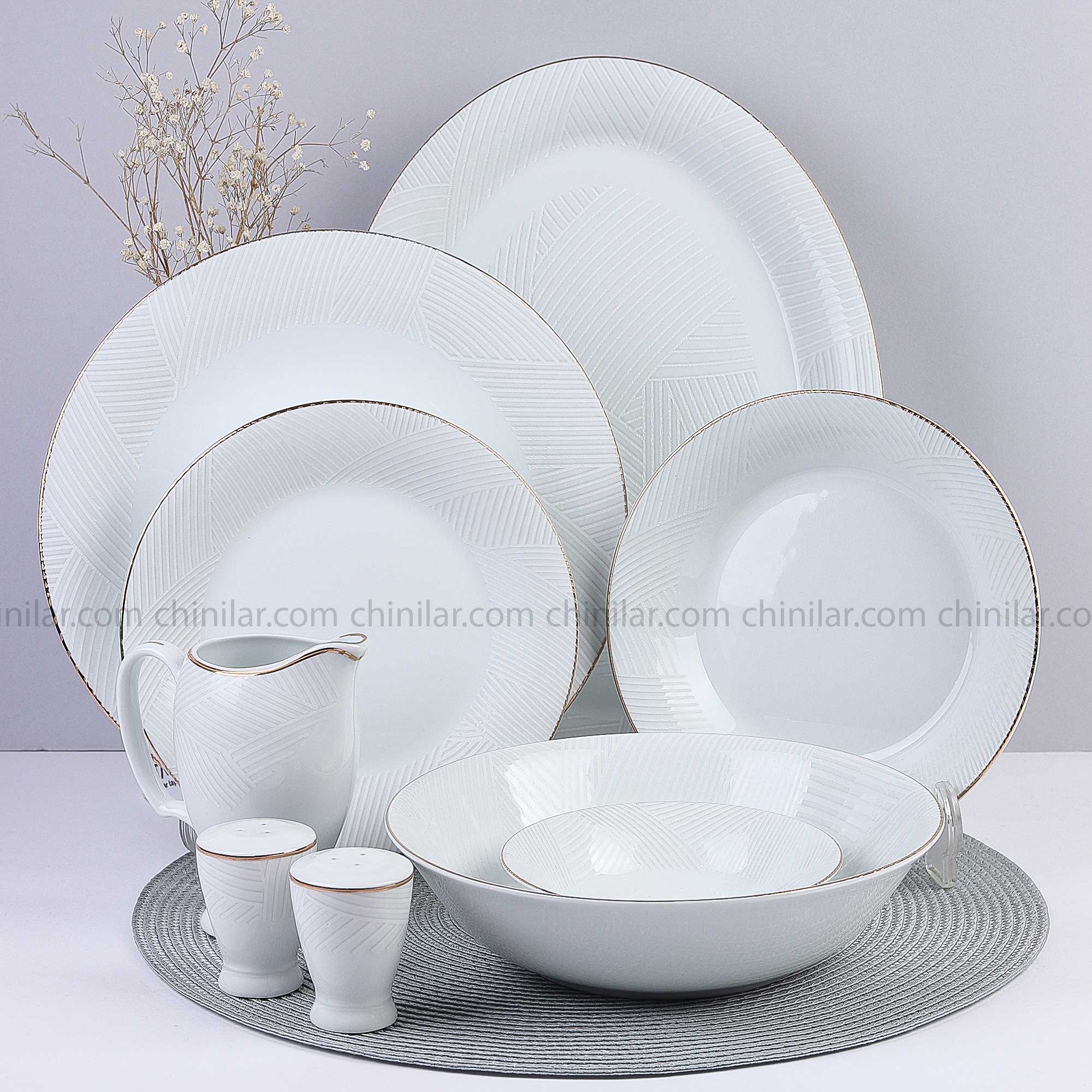 سرویس 6 نفره 29 پارچه طوس چینی طرح میلان