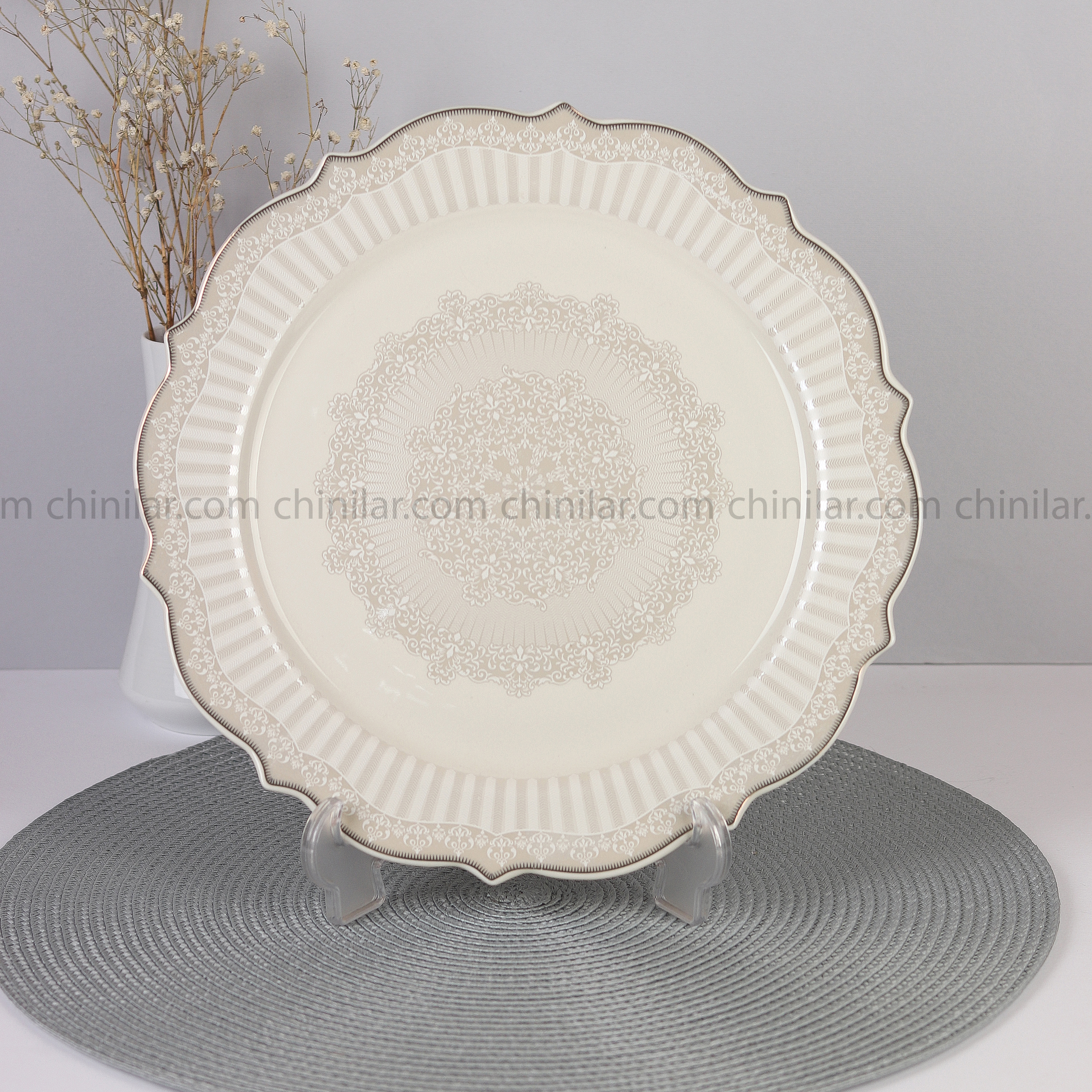 بشقاب تخت پلو خوری طرح درسا 3014 چینی نیوبن دارسی