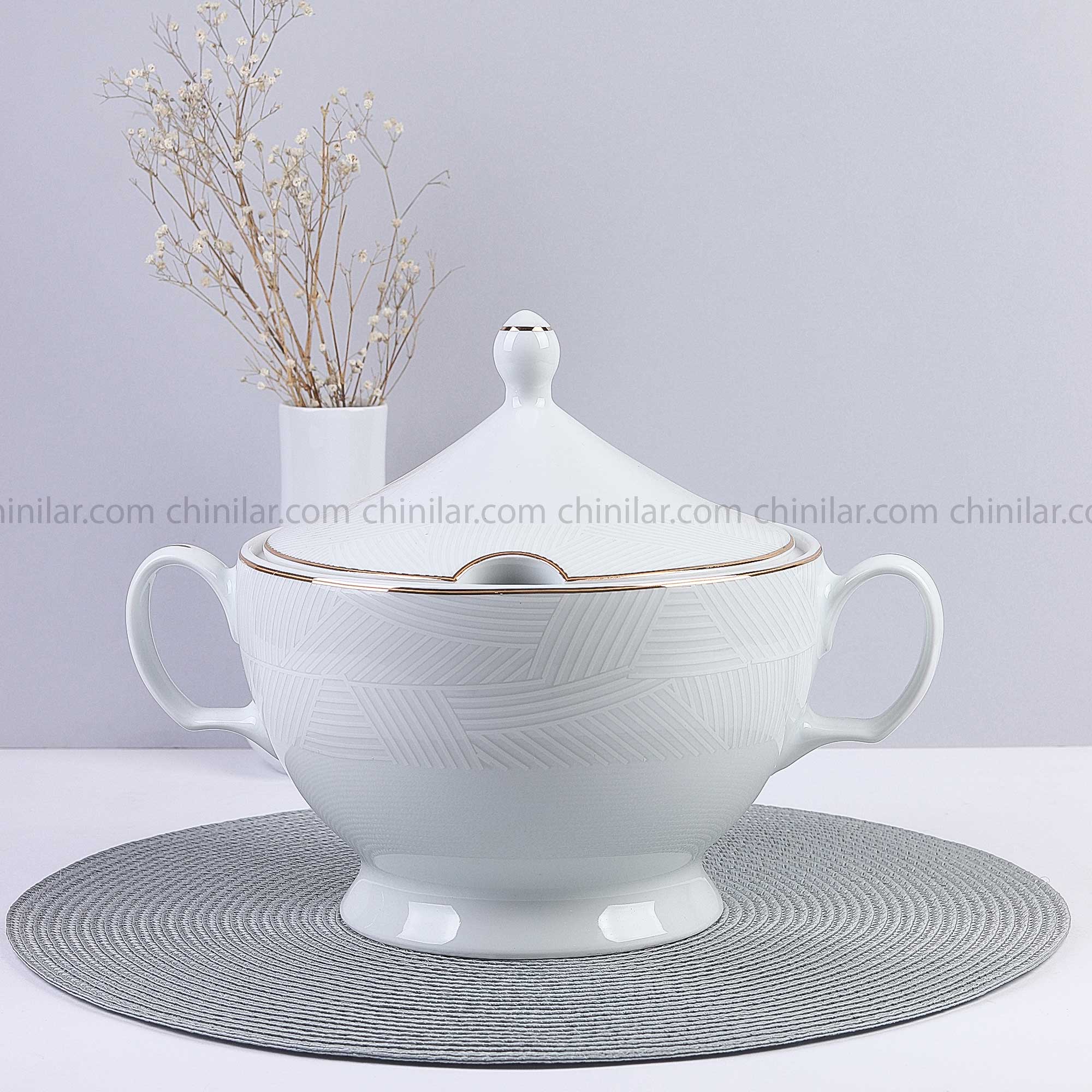 سوپ خوری درب دار طوس چینی طرح میلان