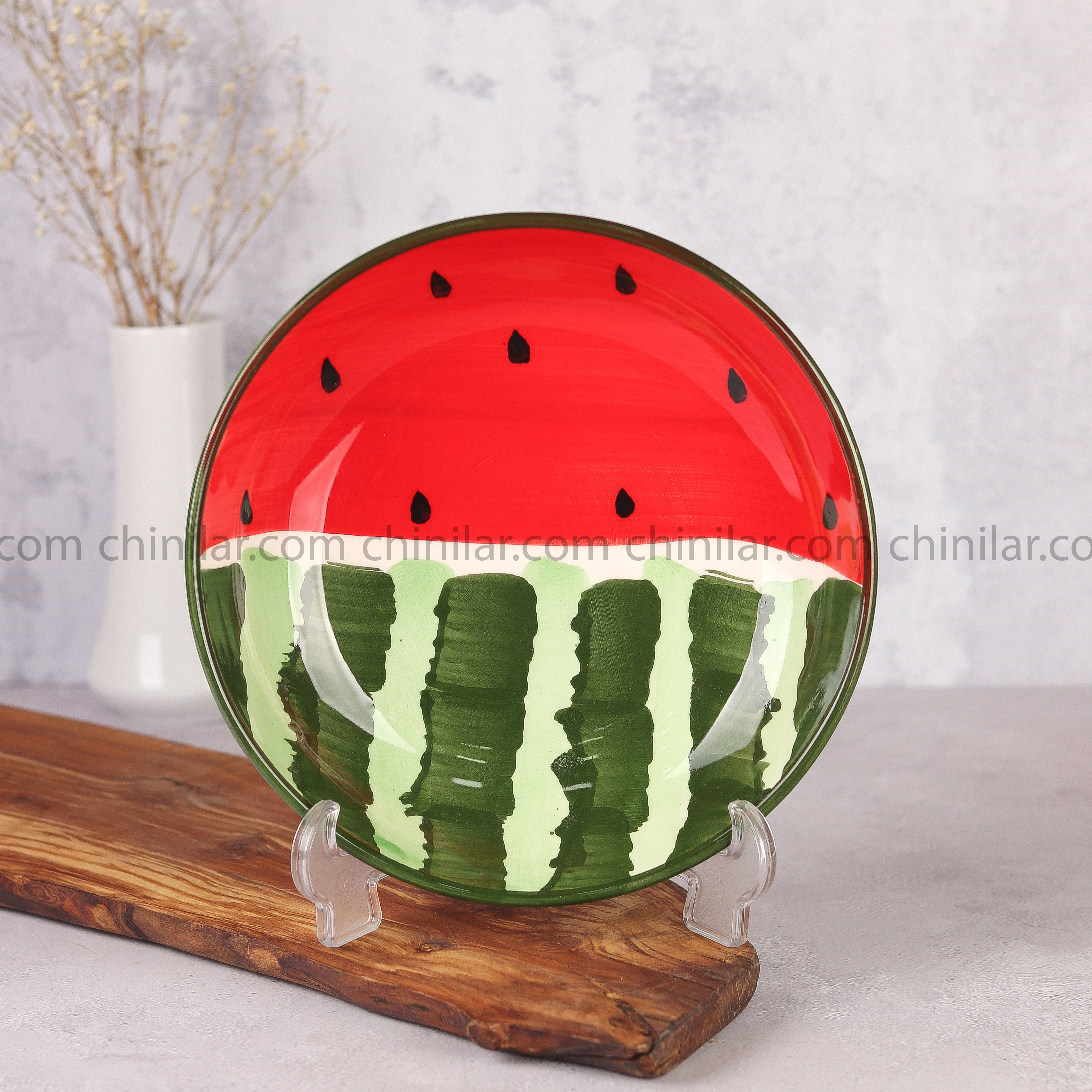 بشقاب گود سرامیکی طرح هندوانه یلدایی