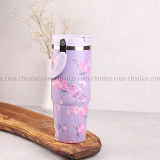 تراول ماگ AMSZM  650ml کد5032 طرح بنفش