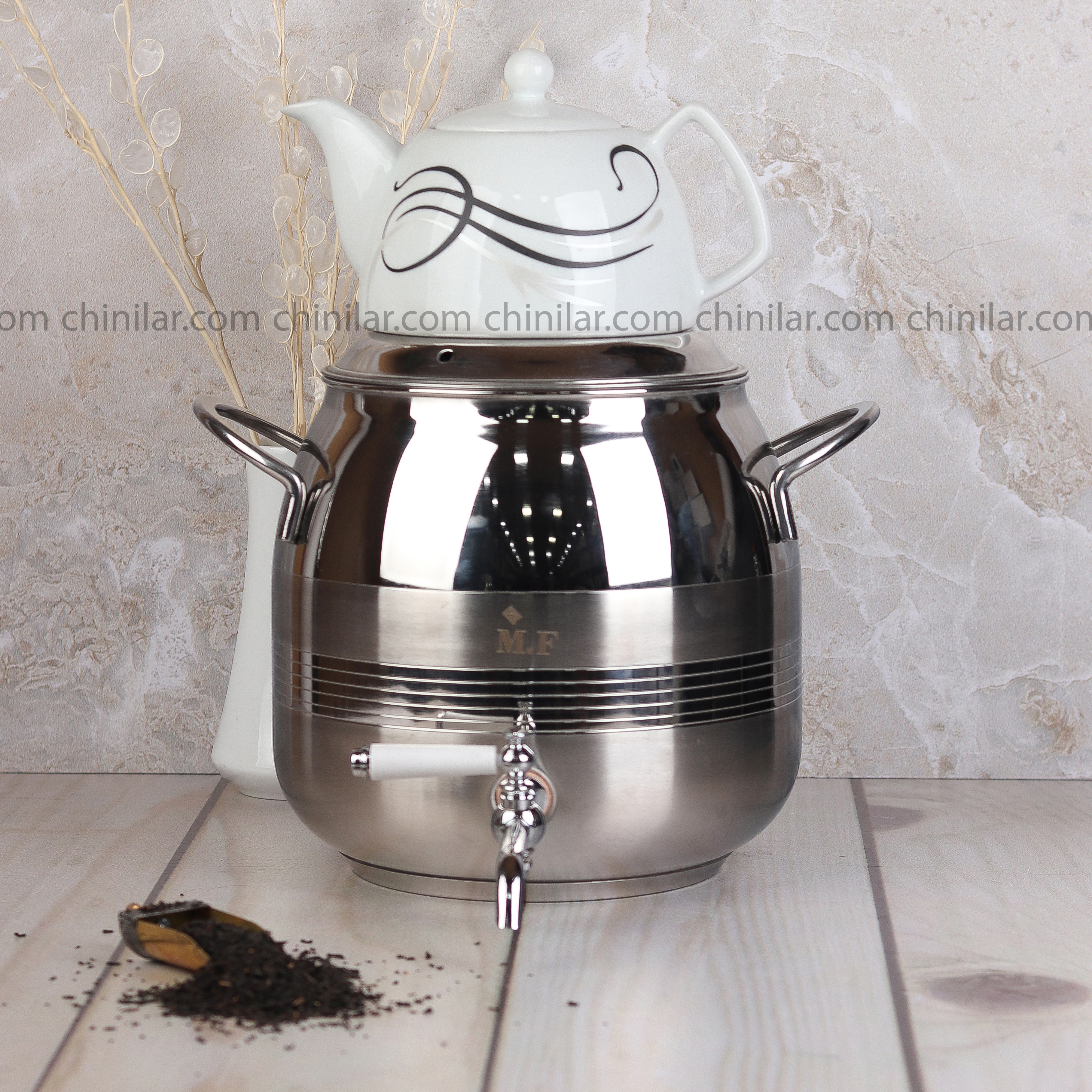 کتری و قوری استیل توپیM.F