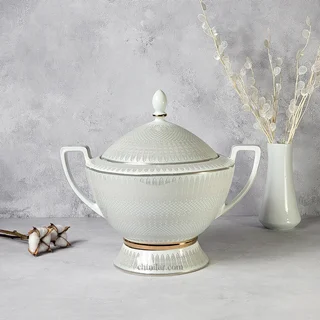 سوپ خوری درب دار طرح غزل چینی لورین