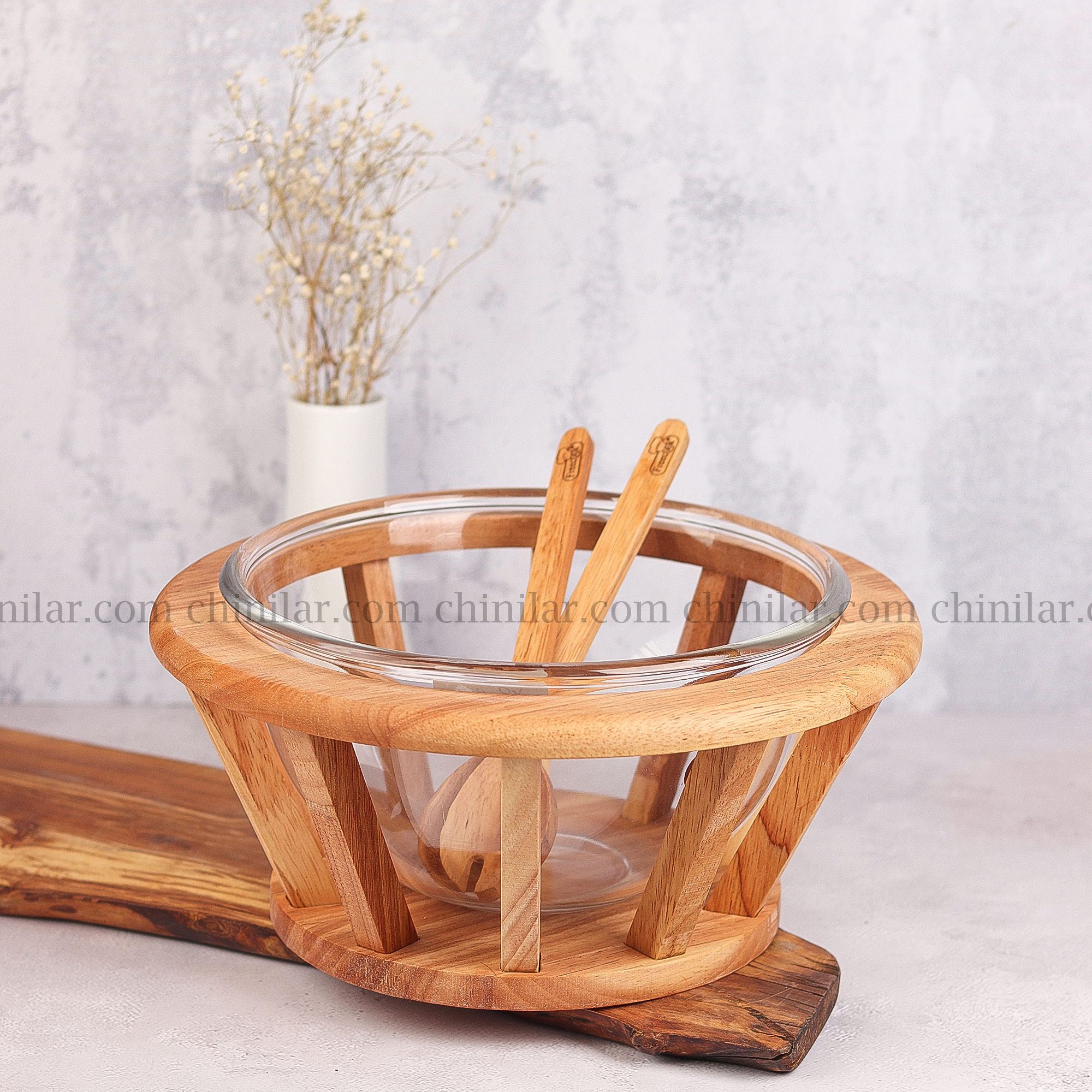 سوفله سالاد خوری فری کوک با پایه چوبی کد 105