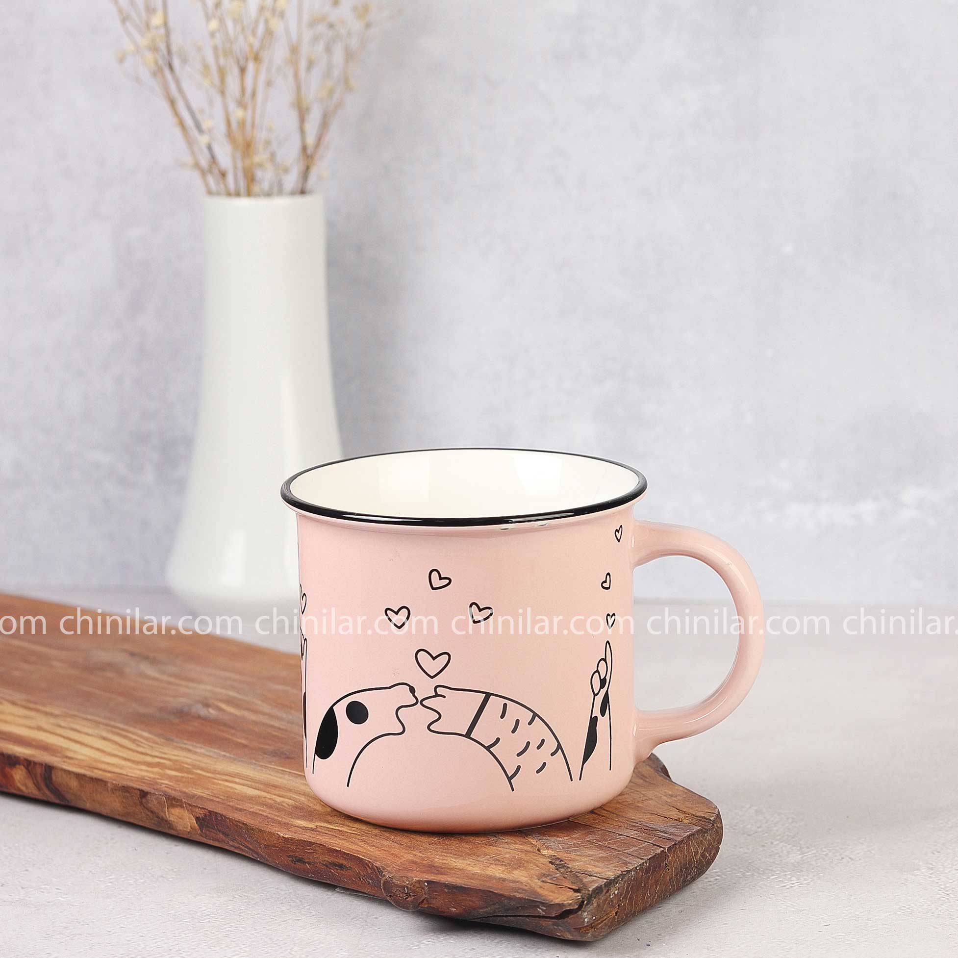 ماگ طرح گربه دسته دار