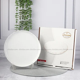 دیس گرد موج چینی لمون سایز کوچک خط طلا 313S